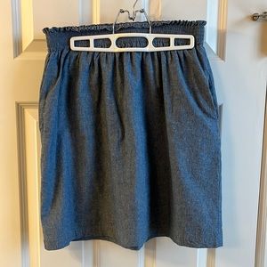 Tulip large chambray short skirt